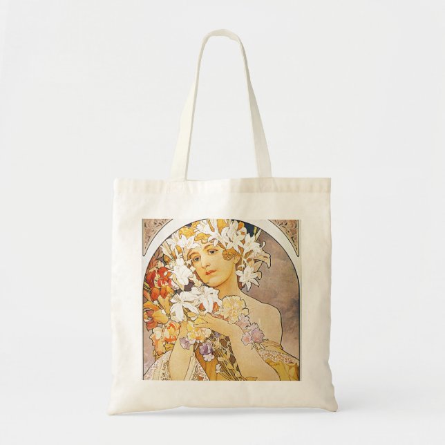 Bolsa Tote Vintage Floral Art Nouveau (Frente)