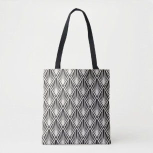 Bolsa Tote vintage Floral Art Nouveau Padrão Sem Olhos. Geom