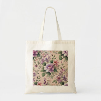 Bolsa Tote Vintage Floral Elegance Tote Bag - Suave Beige com
