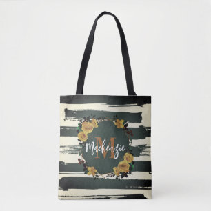 Bolsa Tote Vintage Floral Frame