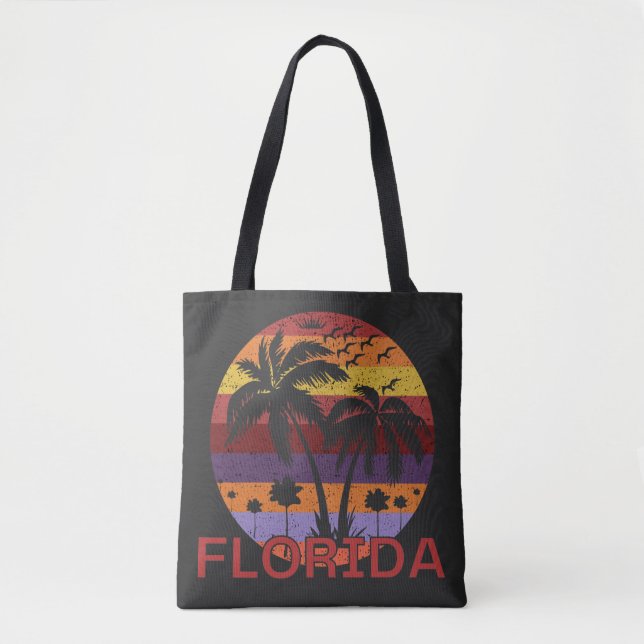 Bolsa Tote Vintage Florida USA Summer Beach (Frente)