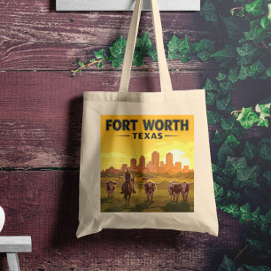 Bolsa Tote Vintage Fort Worth Texas