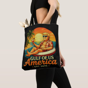 Bolsa Tote Vintage Funny Trump América Golfo 2025