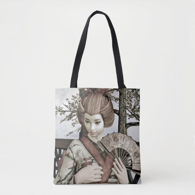 Bolsa Tote Vintage Geisha (Frente)