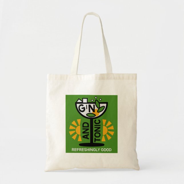 Bolsa Tote Vintage Gin E Tonic Art (Frente)