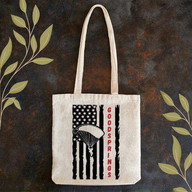 Bolsa Tote Vintage Goodsprings Paragliding Skydiving (Criador carregado)
