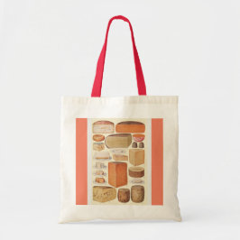 Bolsa Tote Vintage: gráfico de queijo comida chef cozinha