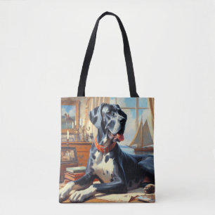 Bolsa Tote Vintage Great Dane Painting