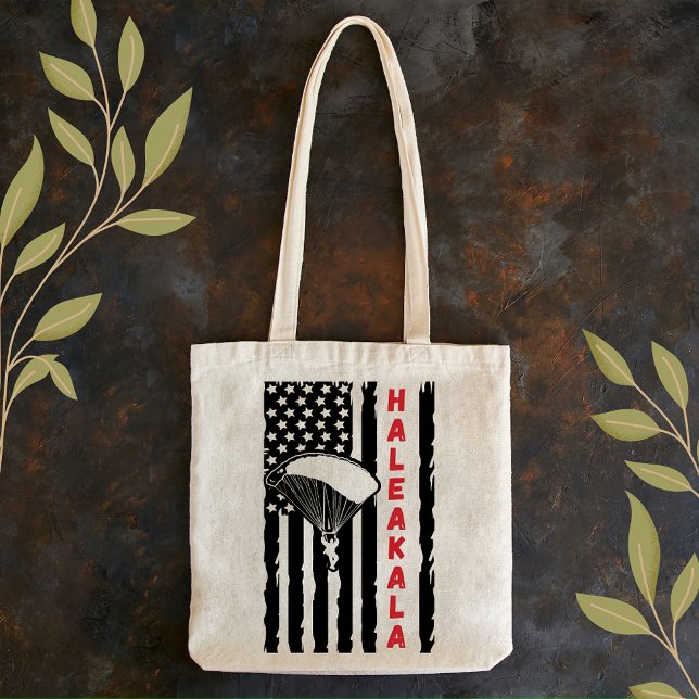 Bolsa Tote Vintage Haleakala Paragliding Skydiving (Criador carregado)