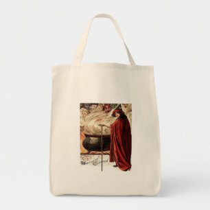 Bolsa Tote Vintage Halloween Cauldron Magic