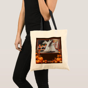 Bolsa Tote Vintage Halloween Girl Trick Ou Treine Bag