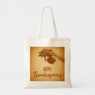 Bolsa Tote Vintage Happy Thankanding Wheat Corn