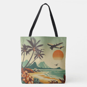 Bolsa Tote Vintage Hawaii/Tropical