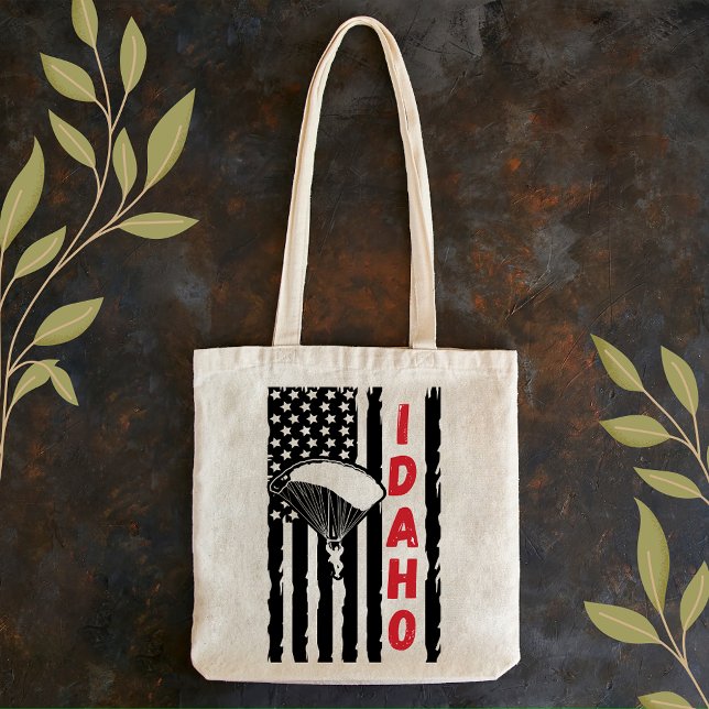 Bolsa Tote Vintage Idaho Paragliding Skydiving (Criador carregado)