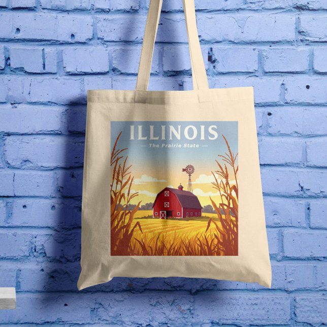 Bolsa Tote Vintage Illinois (Criador carregado)