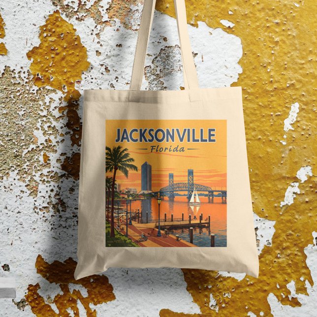 Bolsa Tote Vintage Jacksonville Florida (Criador carregado)