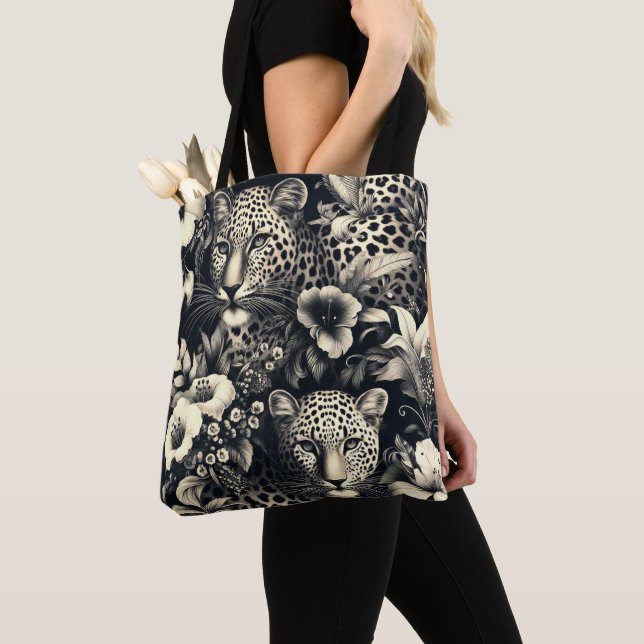 Bolsa Tote Vintage Jungle Jaguar (Close Up)
