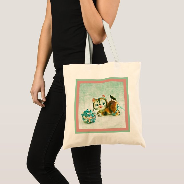 Bolsa Tote Vintage Kitty Cat (Frente (produto))