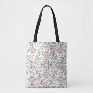 Bolsa Tote Vintage Line Art Eastern Ornament