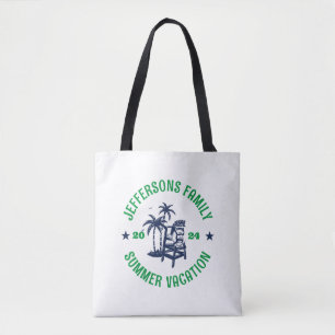 Bolsa Tote Vintage Logo Family Vacage Beach Holiday Trip