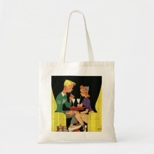 Bolsa Tote Vintage Love and Romance, adolescentes no Compro S