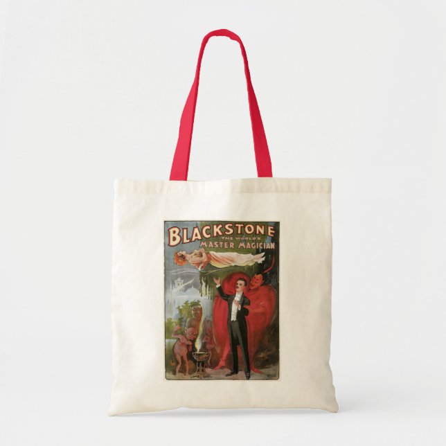 Bolsa Tote Vintage Magic Poster, Excelente Blackstone Magistr (Frente)