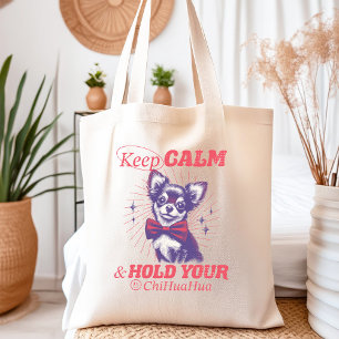 Bolsa Tote Vintage mantenha calma e mantenha sua citação de C