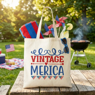 Bolsa Tote Vintage Merica Patriotic