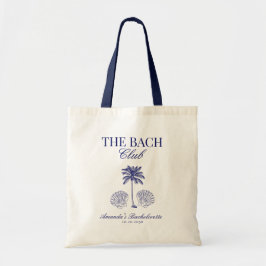 Bolsa Tote Vintage Modern Navy Beach Bachelorette Club Custom