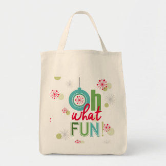Bolsa Tote vintage moderna retro frase tipográfica de Natal