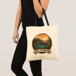 Bolsa Tote Vintage Monte Rinjani Indonésia Vulcão Retro
