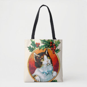 Bolsa Tote Vintage natal gata sagrada