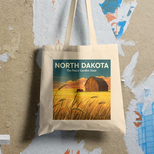 Bolsa Tote Vintage North Dakota (Criador carregado)