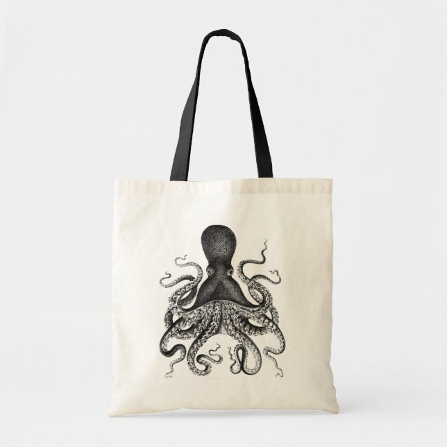 Bolsa Tote Vintage Octopus Tote Bag (Frente)