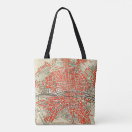 Bolsa Tote Vintage Paris viagem. Antiga cidade retrógrada Fra