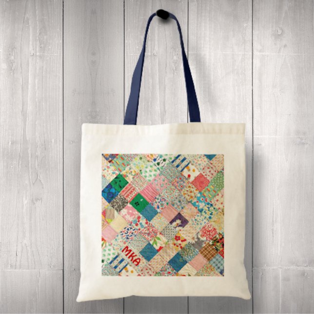 Bolsa Tote Vintage Patchwork Impressão Tote Bag (Criador carregado)