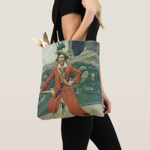 Bolsa Tote Vintage Pirates, Capitão Keitt por Howard Pyle