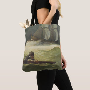 Bolsa Tote Vintage Pirates, destroço do Pacto pelo NC Wyeth