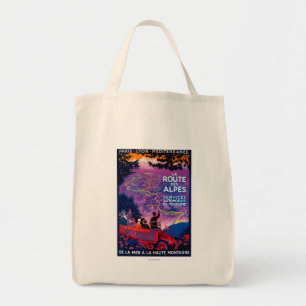 Bolsa Tote Vintage PosterEurope do DES Alpes da rota do La