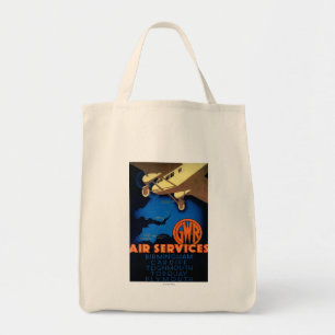 Bolsa Tote Vintage PosterEurope dos serviços aéreos de GWR