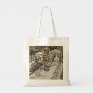 Bolsa Tote Vintage Rackham Mad Tea Party Alice no País das Ma