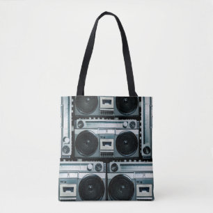 Bolsa Tote Vintage radio boombox