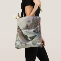 Vintage Rainbow Trout Pescador Pesca de Peixes