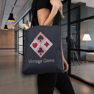 Bolsa Tote Vintage Reproduzindo Cartões Cores Saco