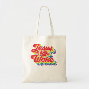 Bolsa Tote Vintage Retro Christian Ally Pride Rainbow Jesus W