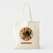 Vintage Retro Feliz Halloween Gato Preto