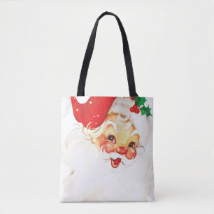 Bolsa Tote Vintage Retro Jolly Old Papai Noel Natal