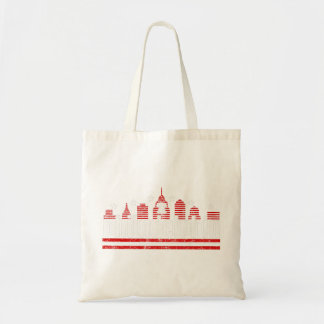 Bolsa Tote Vintage RETRO PHILINE SKYLINE RED WHITE E BLUE PH