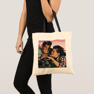 Bolsa Tote Vintage Romance, Segundo grau doce apaixonado