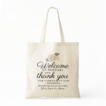 Vintage Rosa Wedding Bem-vindo Obrigado Hotel Bag